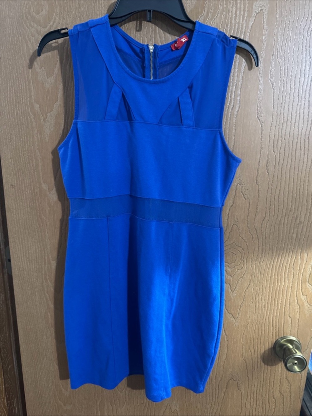 Bongo Blue Illusion Panel Sleeveless Stretch Dress Women’s Size Large